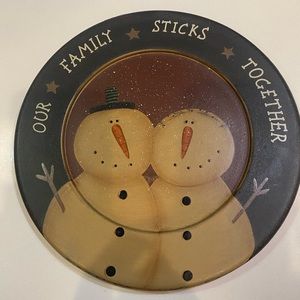 Snowman plate